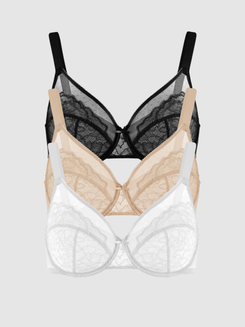 3-Pack Leopard – Unlined Minimizer Bra