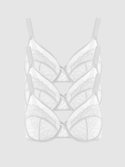 3-Pack White – Unlined Minimizer Bra