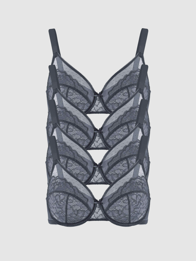 4-Pack Gray – Unlined Minimizer Bra