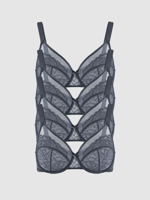 4-Pack Gray – Unlined Minimizer Bra
