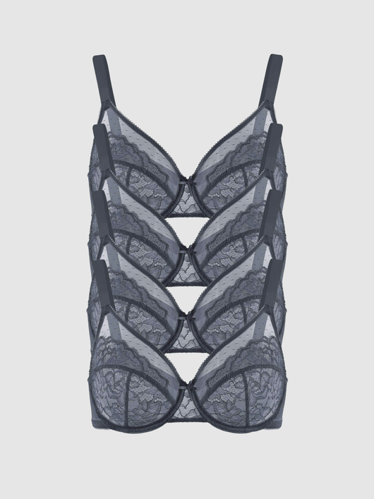 4-Pack Gray – Unlined Minimizer Bra
