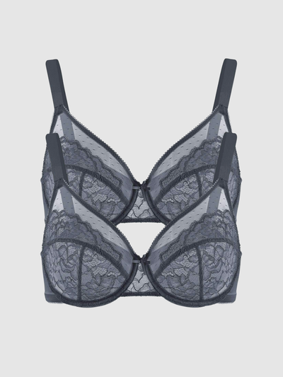 2-Pack Gray – Unlined Minimizer Bra