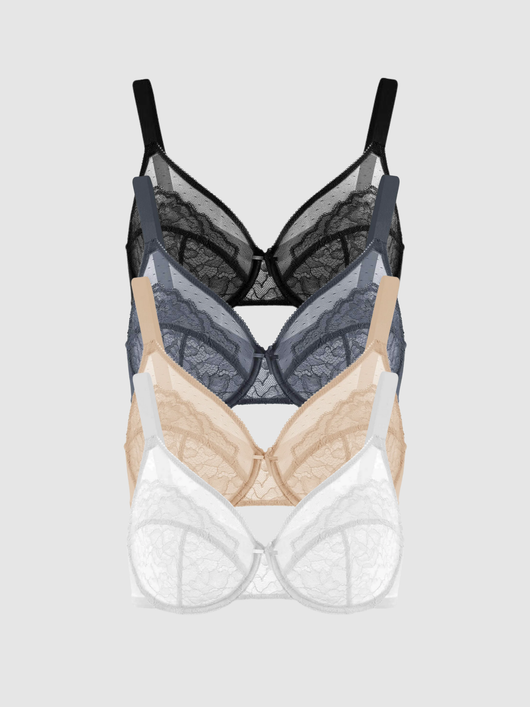 4-Pack Cheetah – Unlined Minimizer Bra