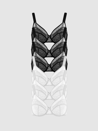 6-Pack Zebra – Unlined Minimizer Bra