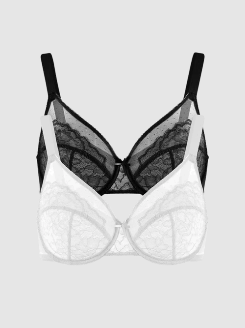 2-Pack Zebra – Unlined Minimizer Bra