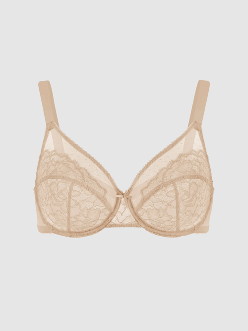 Unlined Minimizer Bra – Beige