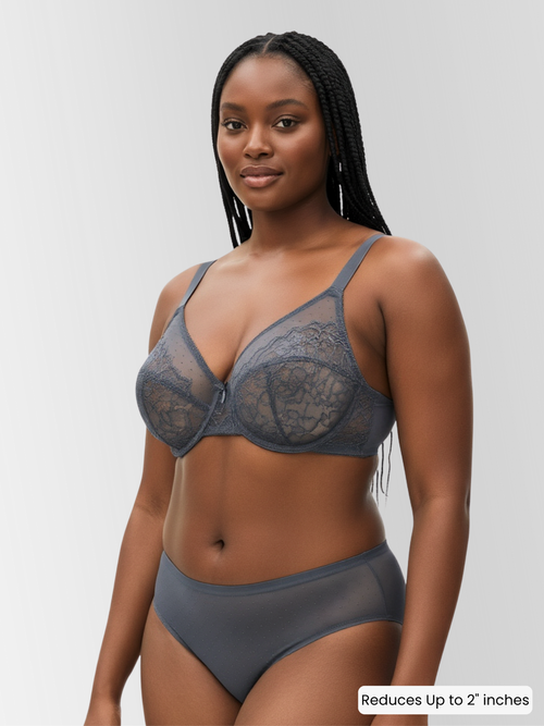 2-Pack Gray – Unlined Minimizer Bra