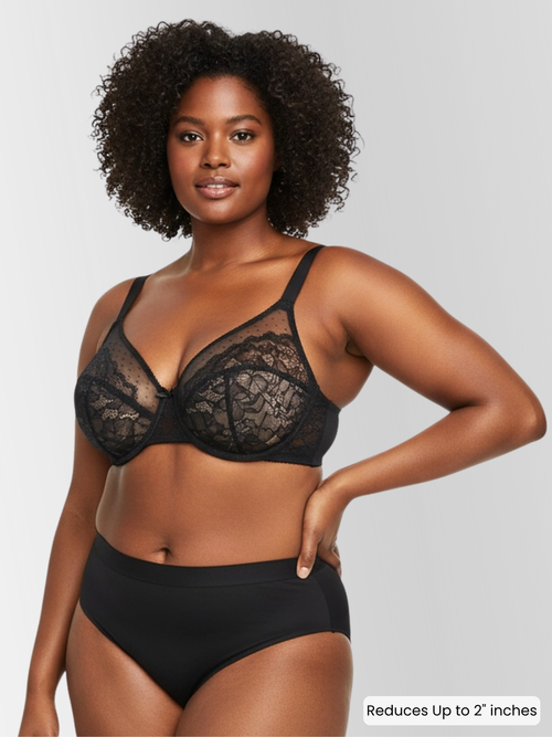 2-Pack Black – Unlined Minimizer Bra